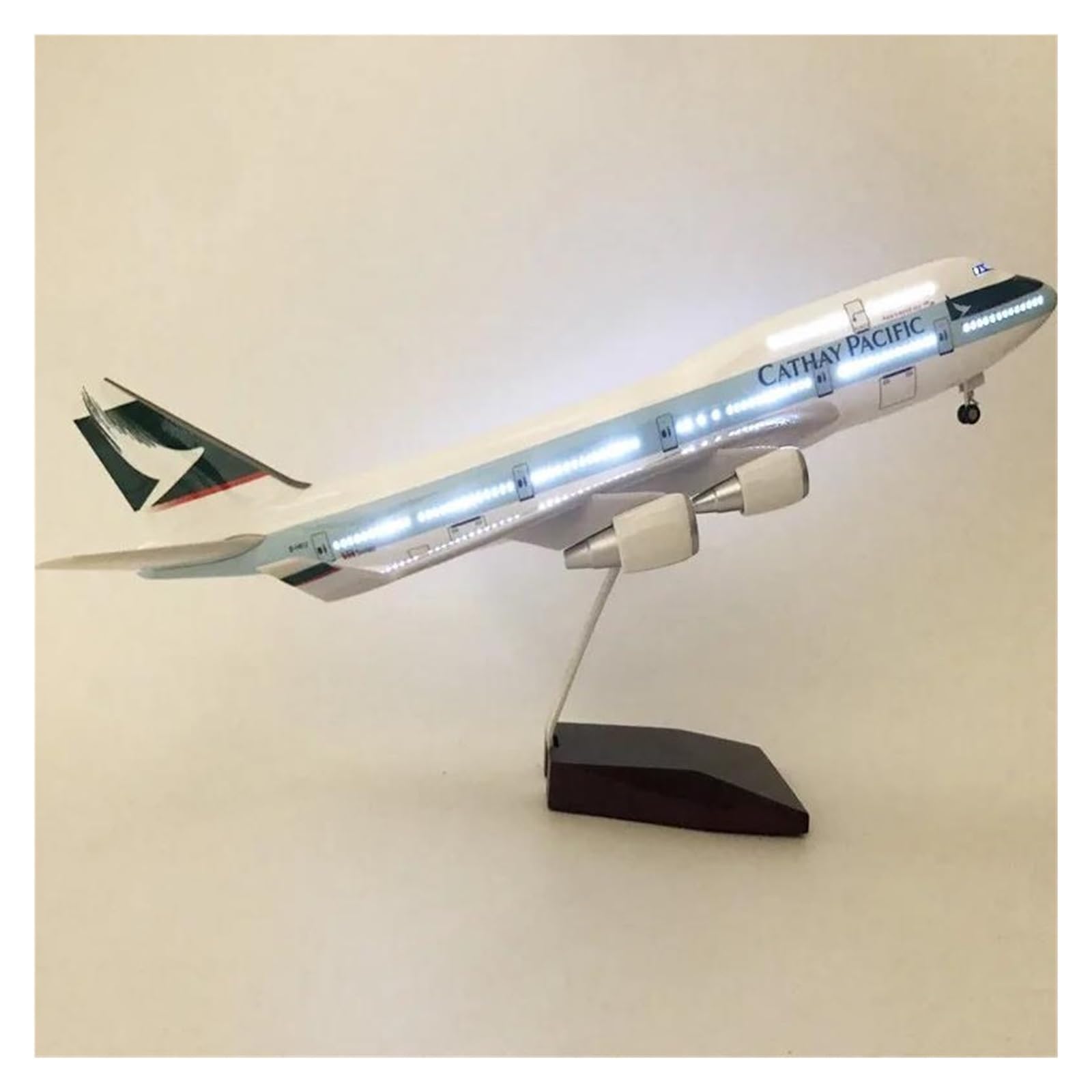 Skala samolotu 46cm 1/160 dla Cathay Pacific Boeing 747 Model samolotu Model samolotu Model samolotu z żywicy odlewanej Samoloty Nadaje się do wyświetlania (ze światłem)
