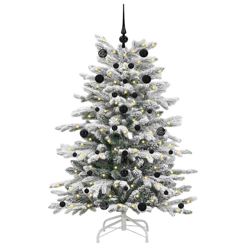 Árbol de Navidad artificial de cono, blanco, 150 cm, polietileno, PVC, plegable, con cadena de luces LED, USB, 5 V, para salón, jardín, balcón