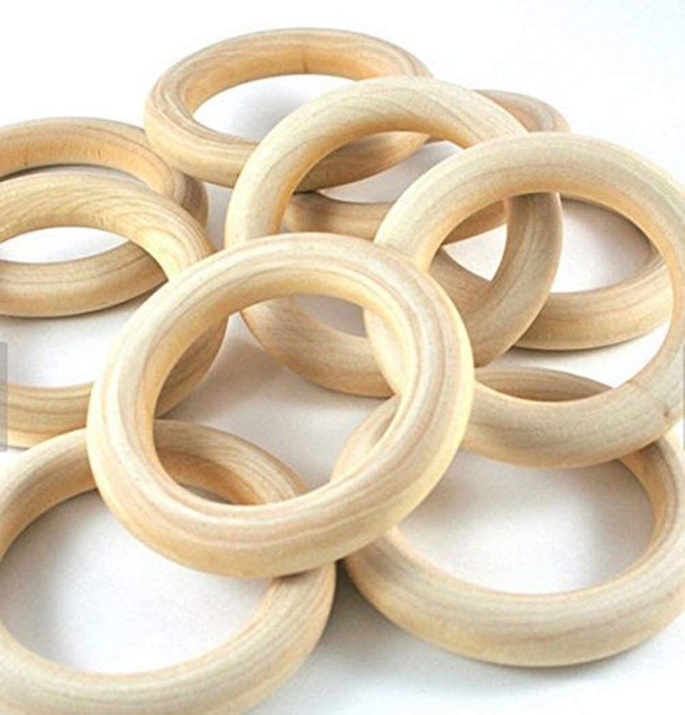 Get Inspired Wooden Rings Imported for Macrame Outer Diameter 7cms Pack of 6 Rings by Get Inspired-image-6