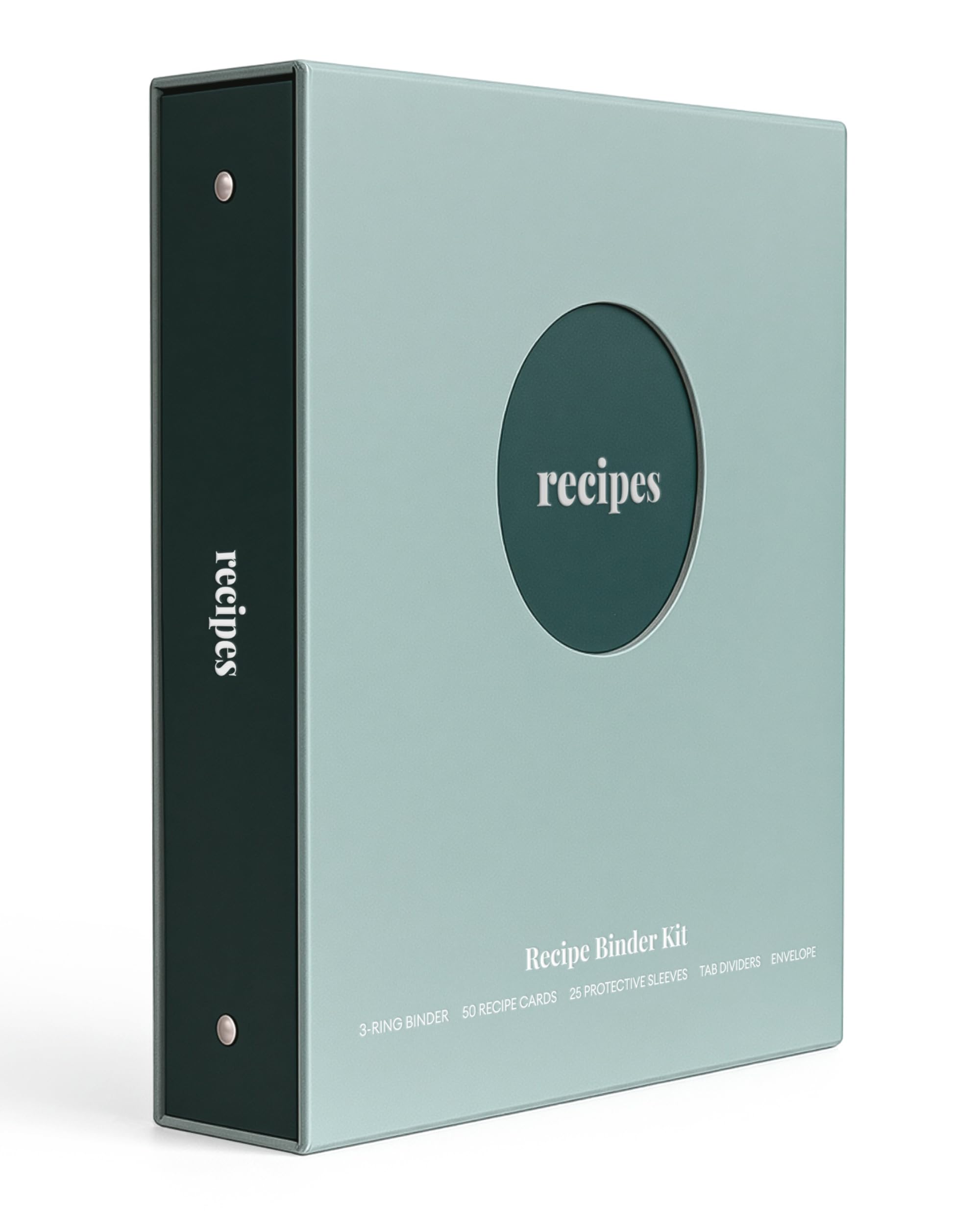 Kunitsa Co. Carpeta de recetas - Organizador de recetas de cocina con fundas protectoras - Soporte de recetas para almacenamiento de cocina