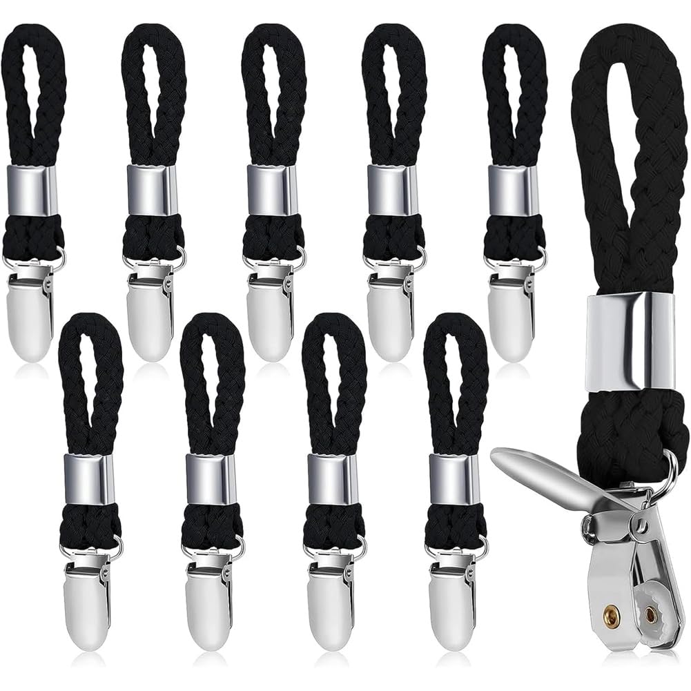 UDSKNV[KSL Hook Towel Clips, 10pcs Hangers for Towels, for Houses Cabinet and Bathroom Towel Hangers Without Sewing