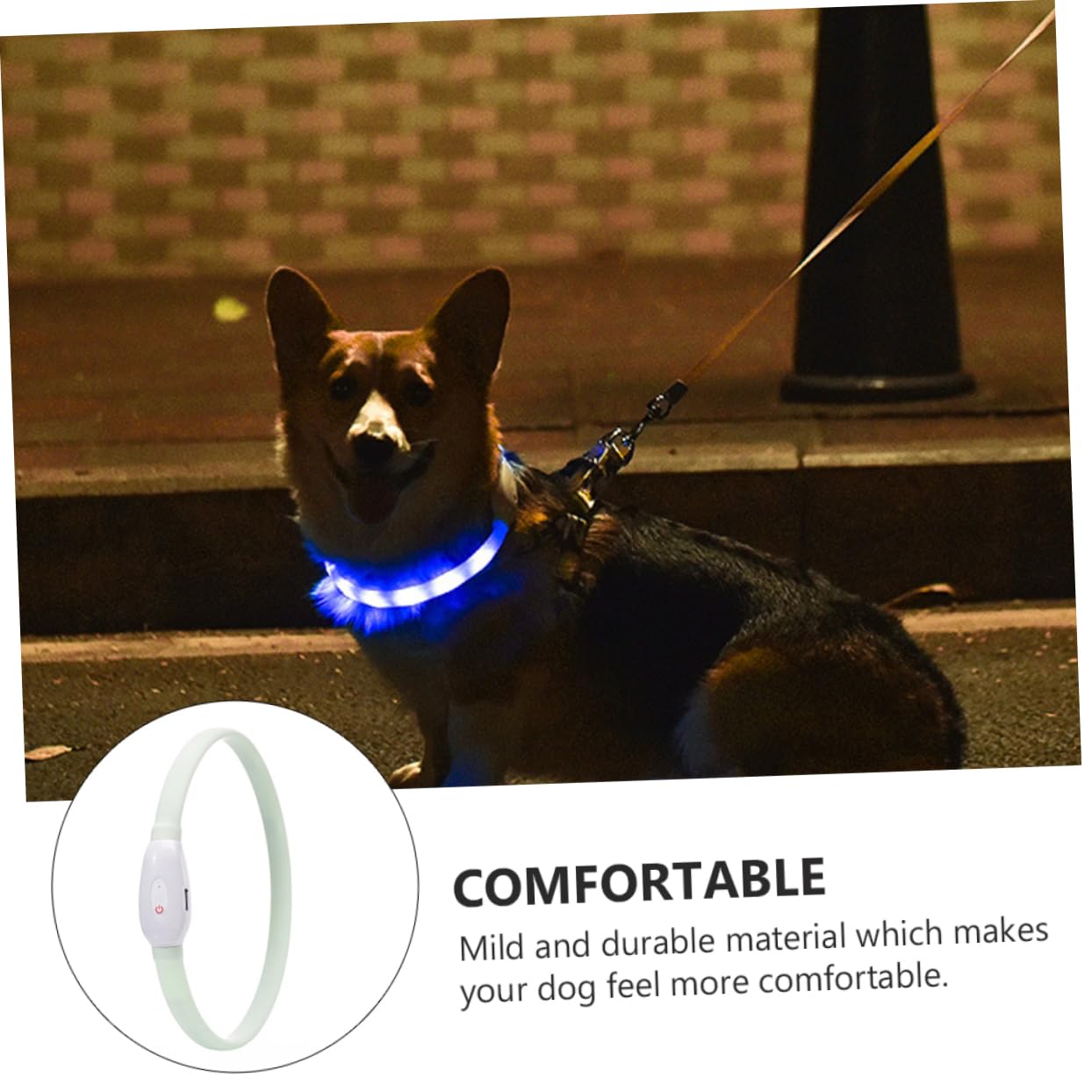 Beavorty 2juegos Collar Led Luminoso para USB Recargable Collar De De Prueba De Agua para Paseos y Seguridad De Mascota