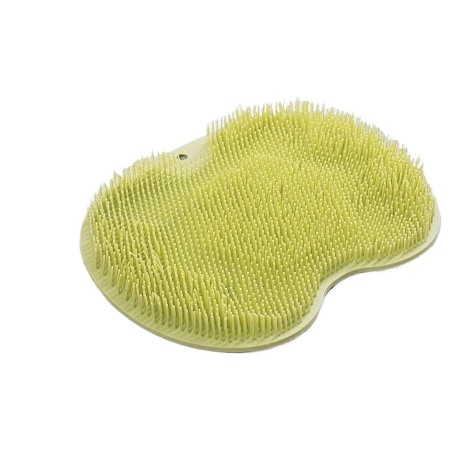 Masaje de Ducha Exfoliante for baño, Alfombra de baño, Cepillo de Masaje de Espalda, Lavado de pies de Silicona, Herramienta de Limpieza Corporal, 2 uds. para Baño(Green)