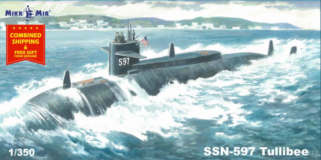 Mikro Mir 350-041 - 1/350 - SSN-597 Tullibee. US Military Boat. Scale Model kit