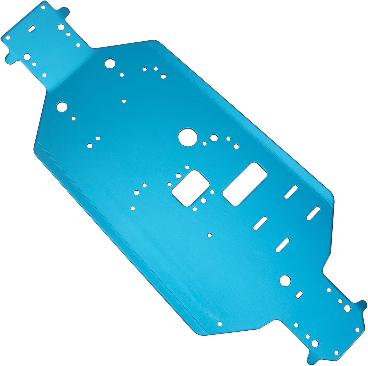 Aluminum Alloy 06001 Chassis Bottom Plate Frame Compatible with Redcat Racing HSP 94105 94106 94108 94109 1/10 RC Off-Road Buggy Car (Blue)