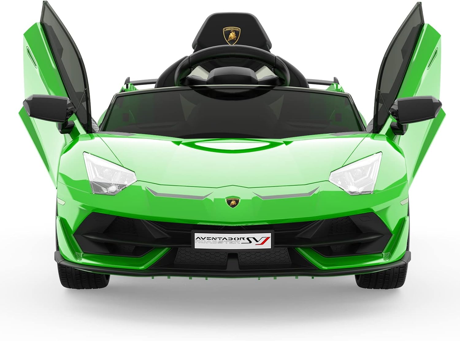 12V Electric Ride-On Car for Kids | Licensed Lamborghini Battery-Powered Sports Car with Remote Control, 2 Speeds, Sound System, LED Headlights, Hydraulic Doors