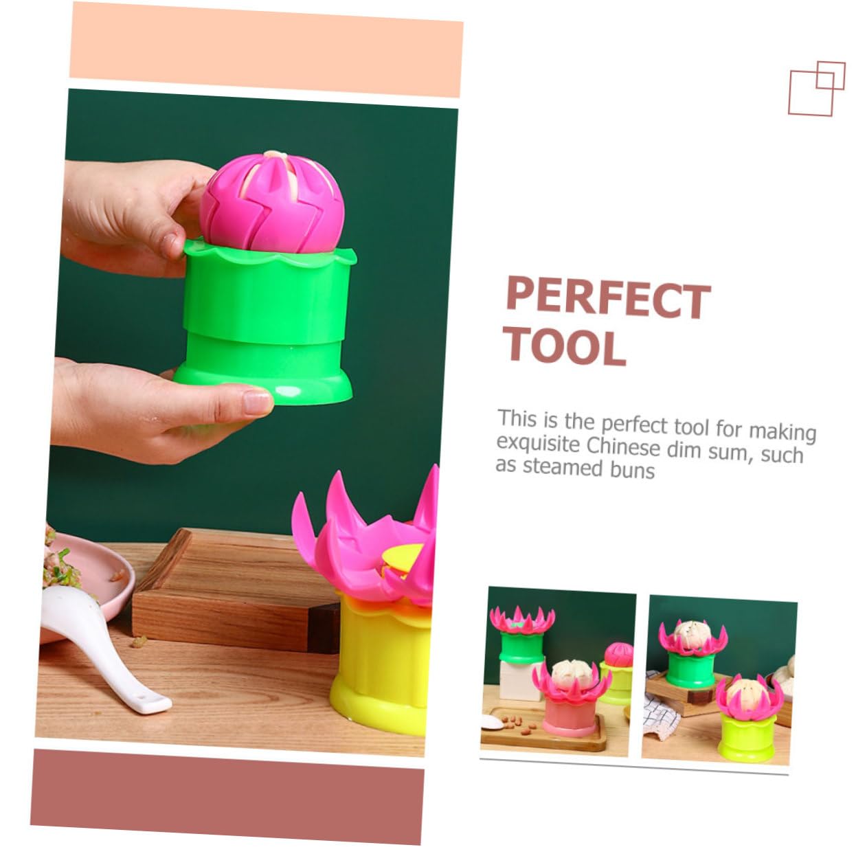 BRIGHTFUFU Bun Machine Large Bao Maker Maker Mold Steamed Stuffed Bun Tool Random Color