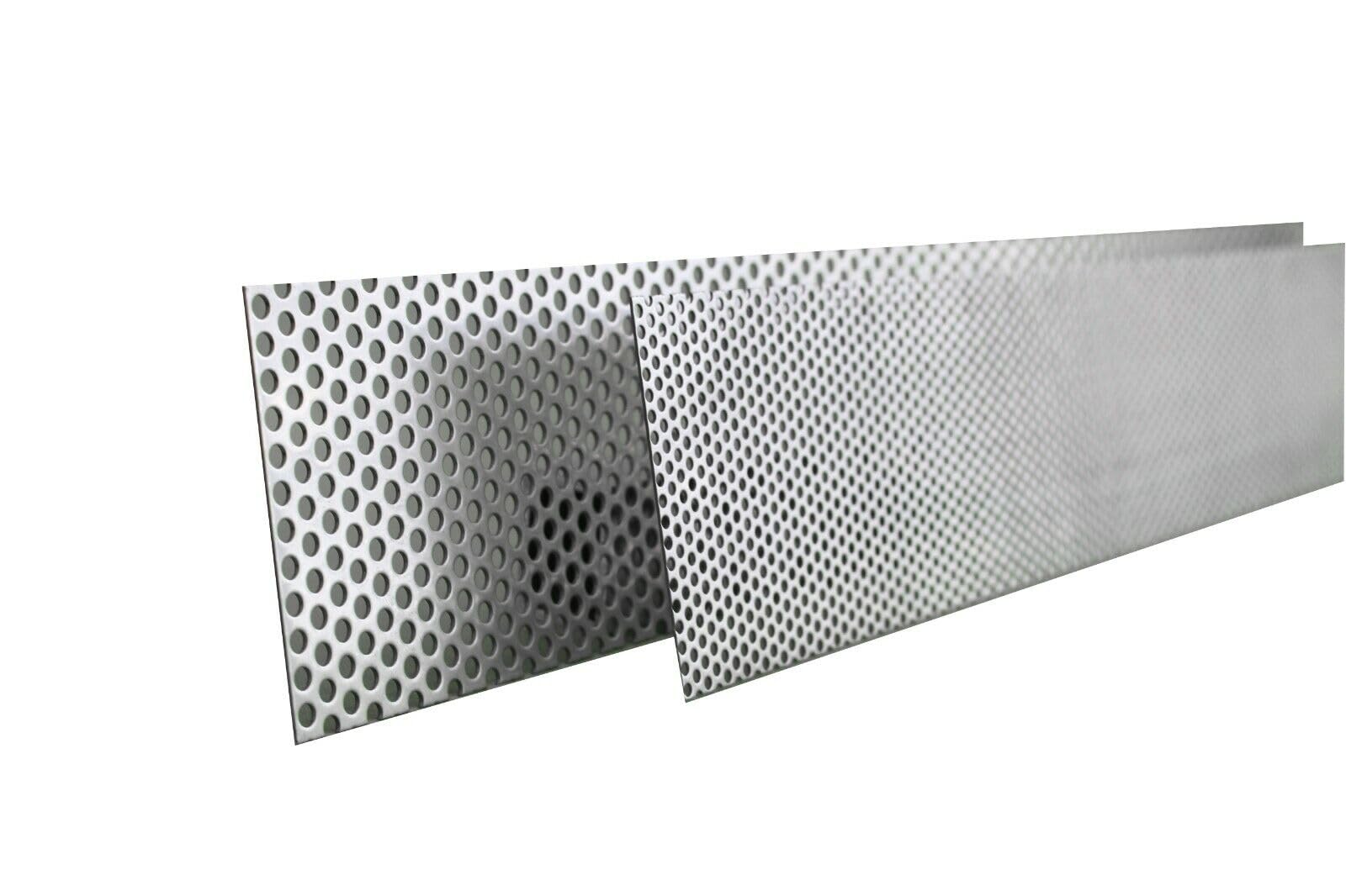 Tôle perforée en aluminium RV 5-8 - 2 mm - Grille de fenêtre - Plaque perforée en aluminium - 550 x 1500 mm