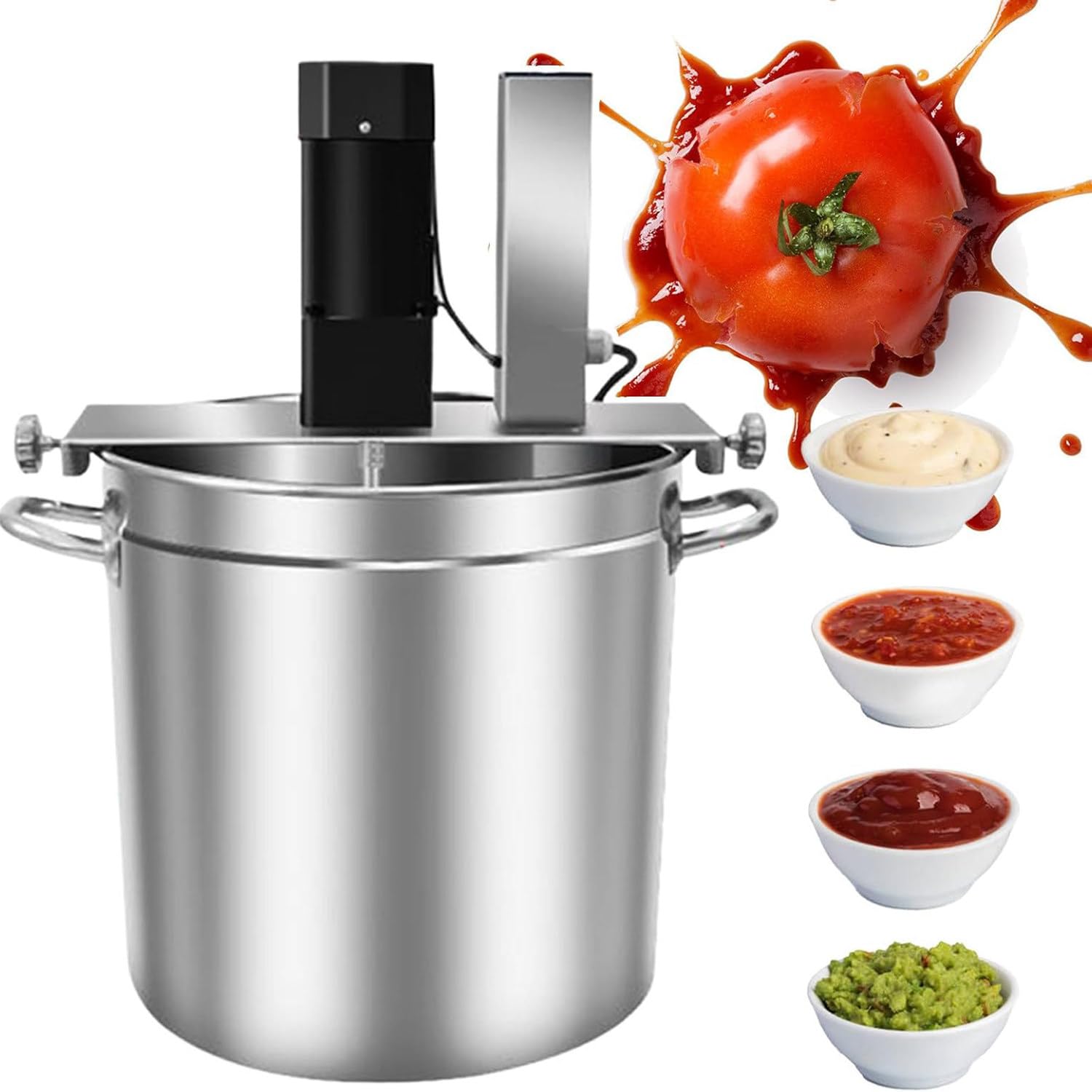 Agitador de ollas automático comercial con raspador elevable, mezclador de acero inoxidable para salsas, sopas, tareas de cocción largas