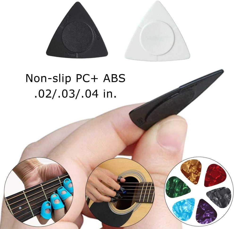 Miniatura 6 de Kit de accesorios para guitarra incluye cuerdas de guitarra acústica, afinador, cejilla, herramienta de restricción 3 en 1, soporte para púas,