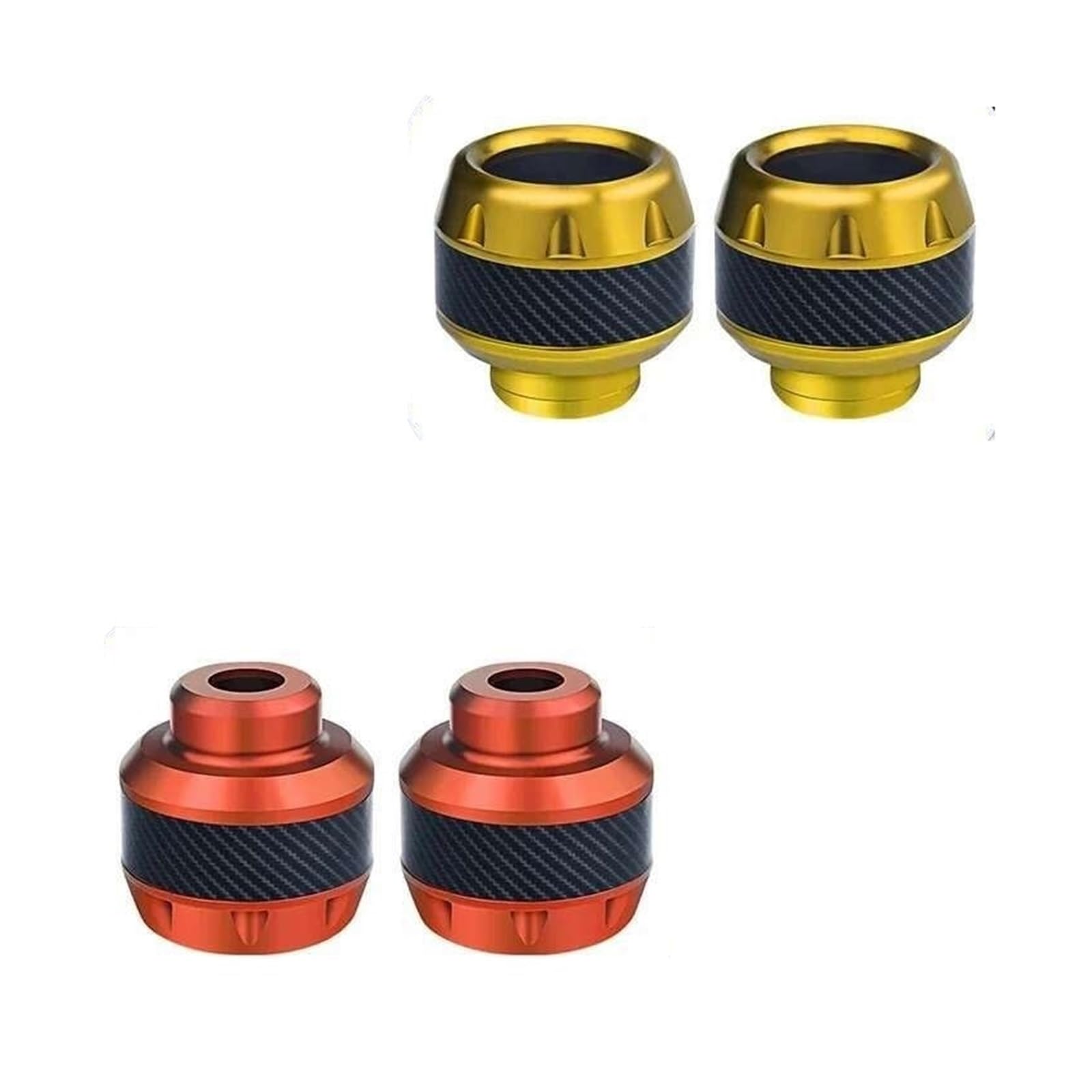 Protezione Antiurto Per Moto In Lega Di Alluminio Ruote Scooter Forcella Anteriore Telaio Cursori(2Pcs Gray)