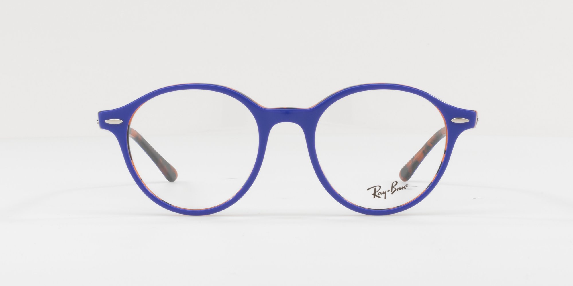 Ray-Ban Unisex RX7118 - 5716 Eyeglasses Top Violet On Havana Orange 48mm