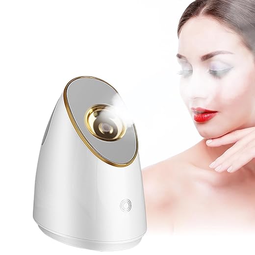 Gesichtsdampfer 100ml Gesichtssauna Nano Dampf für Gesicht Sauna SPA Spray Feuchtigkeitscreme Gesichtssprayer Luftbefeuchter Beauty Tool Reinigt und Befeuchtet die Haut(EU-Gold)