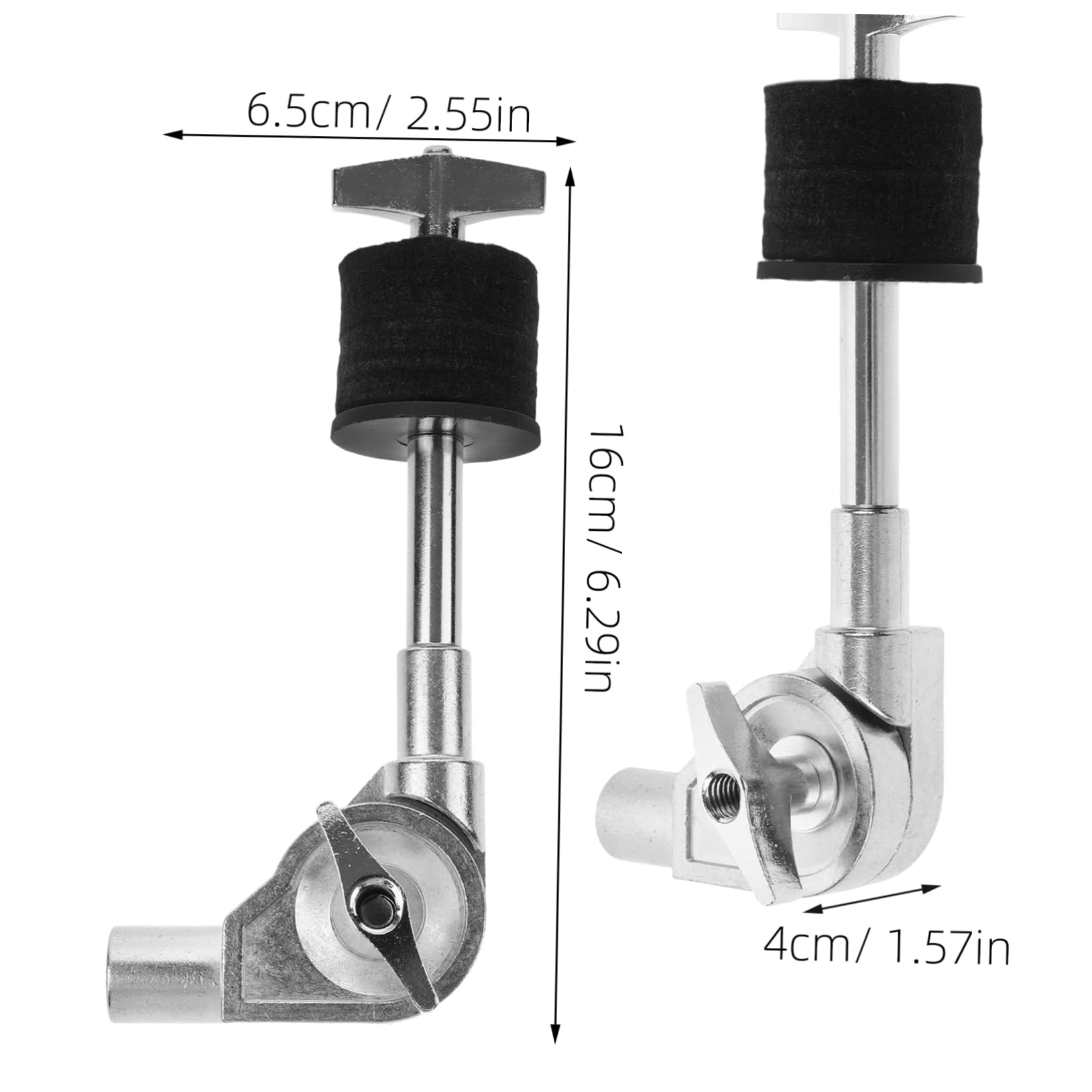 SUPVOX Cymbal Holder Connecting Rod Accessories Accessory Attachment Standard Cymbals Drum Clamp Mount Straight Bracket Stacker for Percussion Stacker for Drum Silver Metal