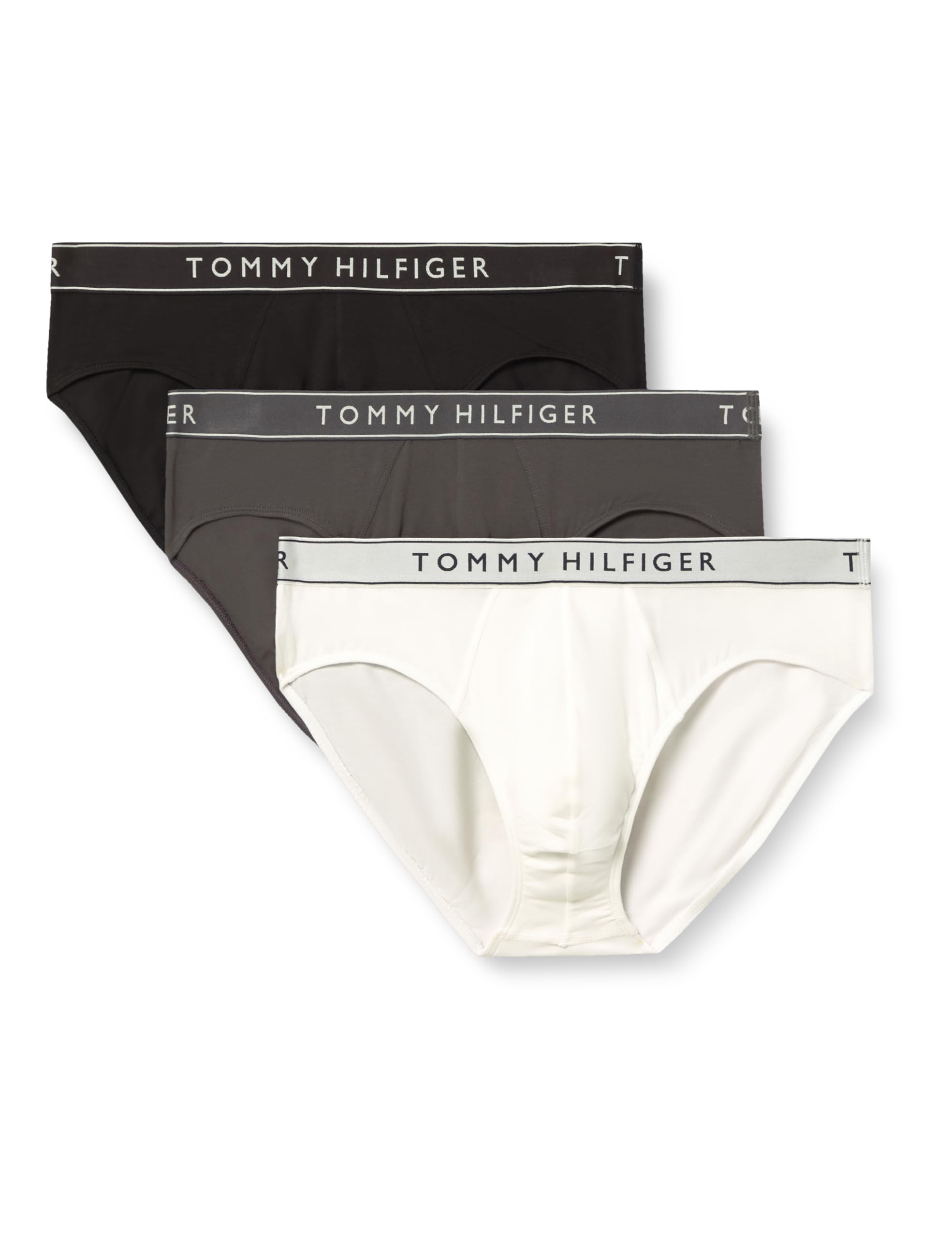 Tommy Hilfiger Uomo Slip Hipster Confezione da 3 con Fascia con Logo