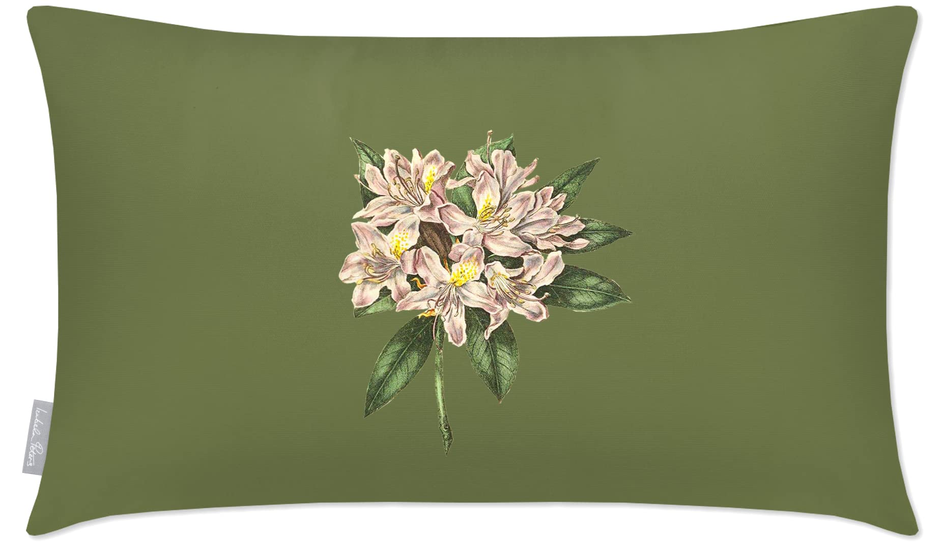 Izabela Peters Outdoor Cushions Waterproof, 55 x 35 cm, Filled Outdoor Cushion, Rhododendron - Sage, Garden Furniture Cushions, Outdoor Seat Cushions, Garden Chair Cushions