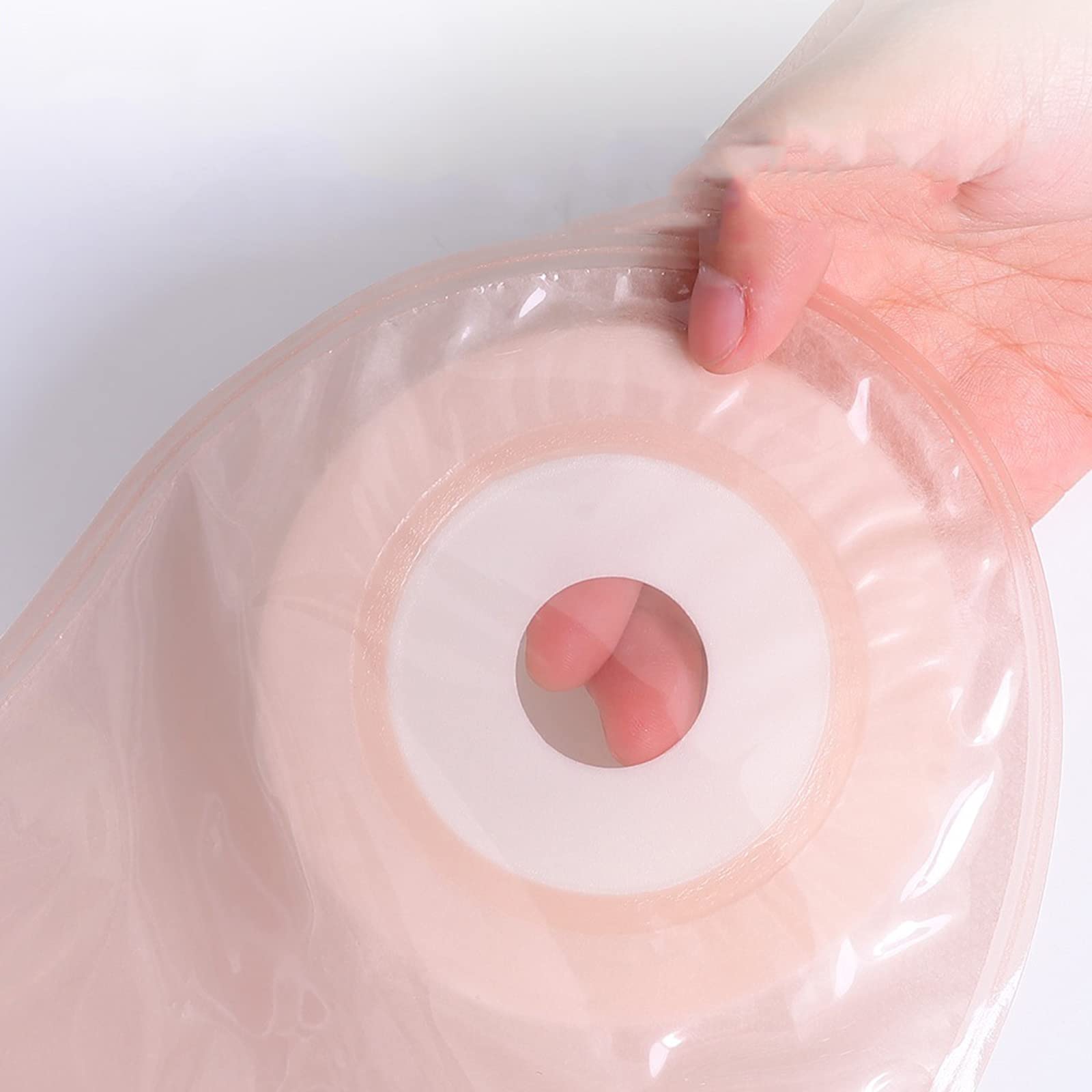 bolsa de ostomía, Bolsa de urostomía, bolsa drenable una pieza, recortable, suave y cómoda, paquete 15 unidades