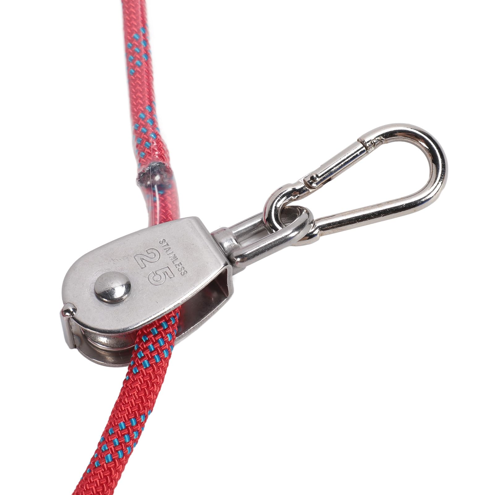 Cavo per Corridore per Cani, di Carrucole con Rotazione a 360 Gradi da 16,4 Piedi di Carrello Portatile Cavo Riflettente per Cani per Esterno per Campeggio (rosso)