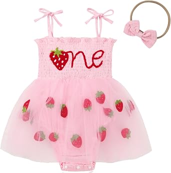 Baby Girl 1st Birthday Clothes One Year Old Girl Embroidery Tulle Dress Sleeveless Romper Bodysuit Cake Smash Outfit