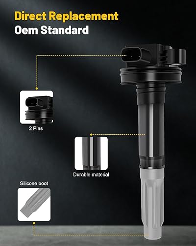 Miniatura 2 de OCPTY 8 bobinas de encendido con 8 bujías de iridio para UF-622 UF622 DG-542 para Ford para F-150 5.0L