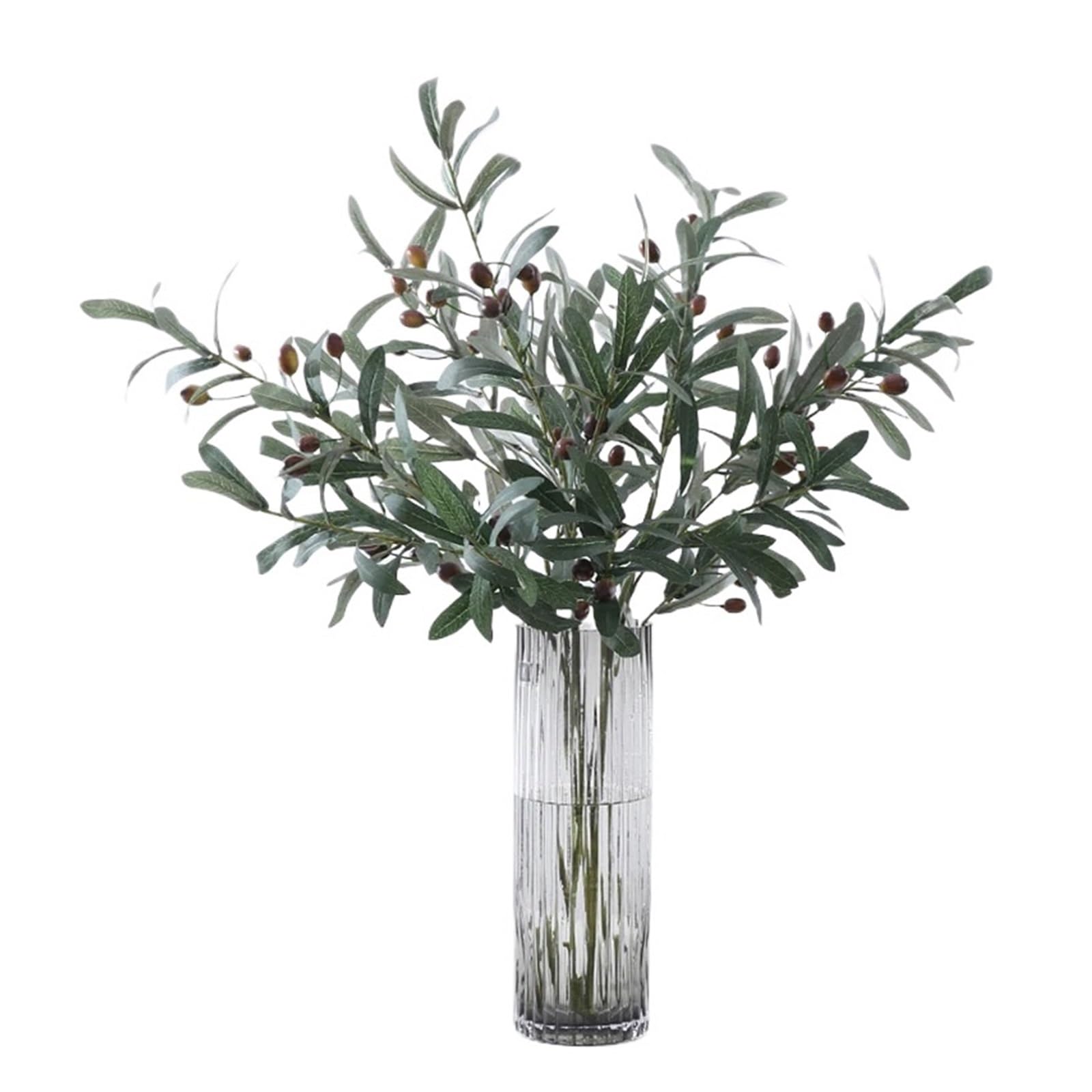 Künstliche Tannenzweige 5PC Künstliche Gefälschte Pflanze Olive Grün Zweige Hause Wohnzimmer Vase Dekoration Hochzeit Outdoor Bonsai Obst Bäume