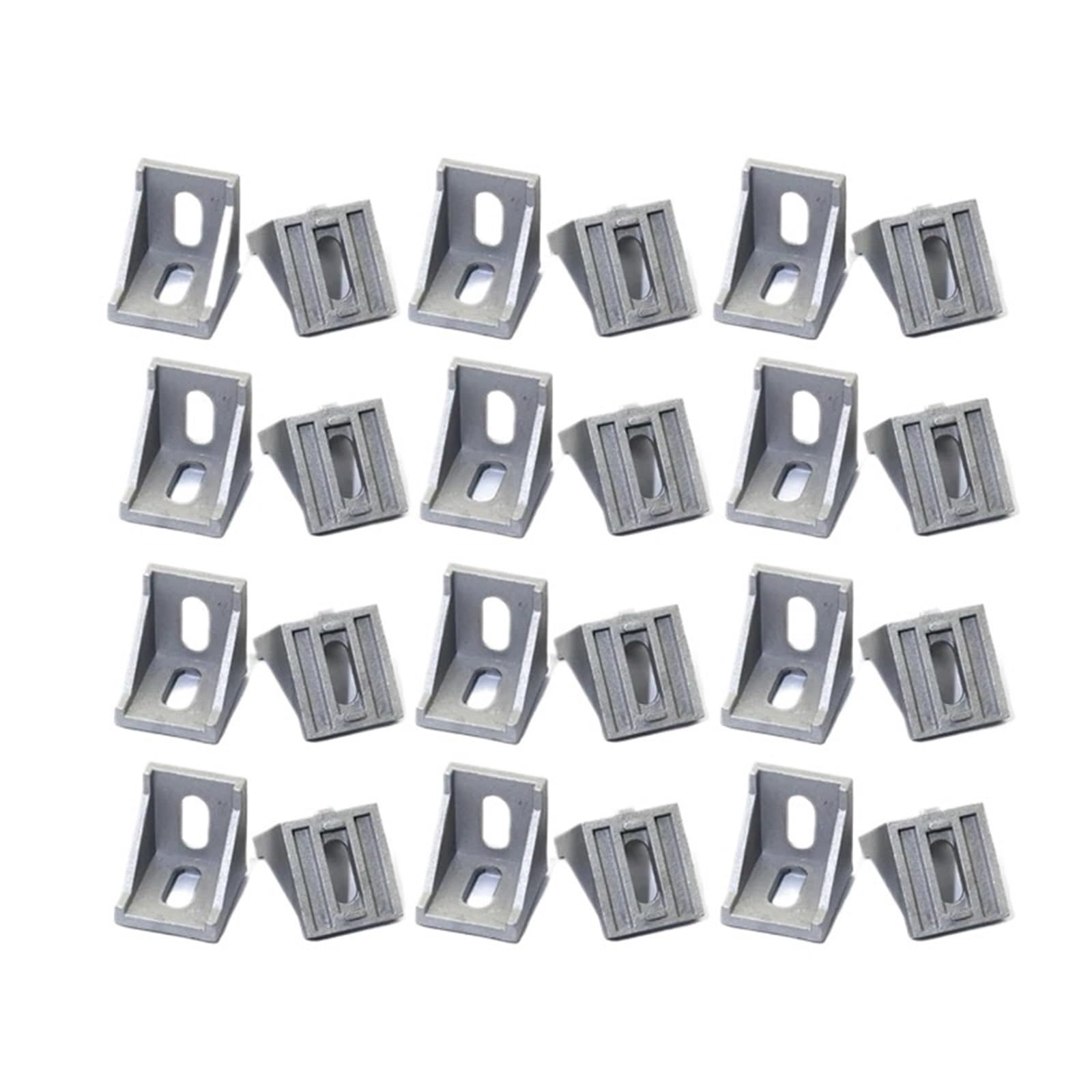 Ghhzml 30Pcs Aluminium Profile Brackets 4040 Corner Bracket Right Angle L Shape Brace 2 Hole Aluminum Brackets(30Pcs)