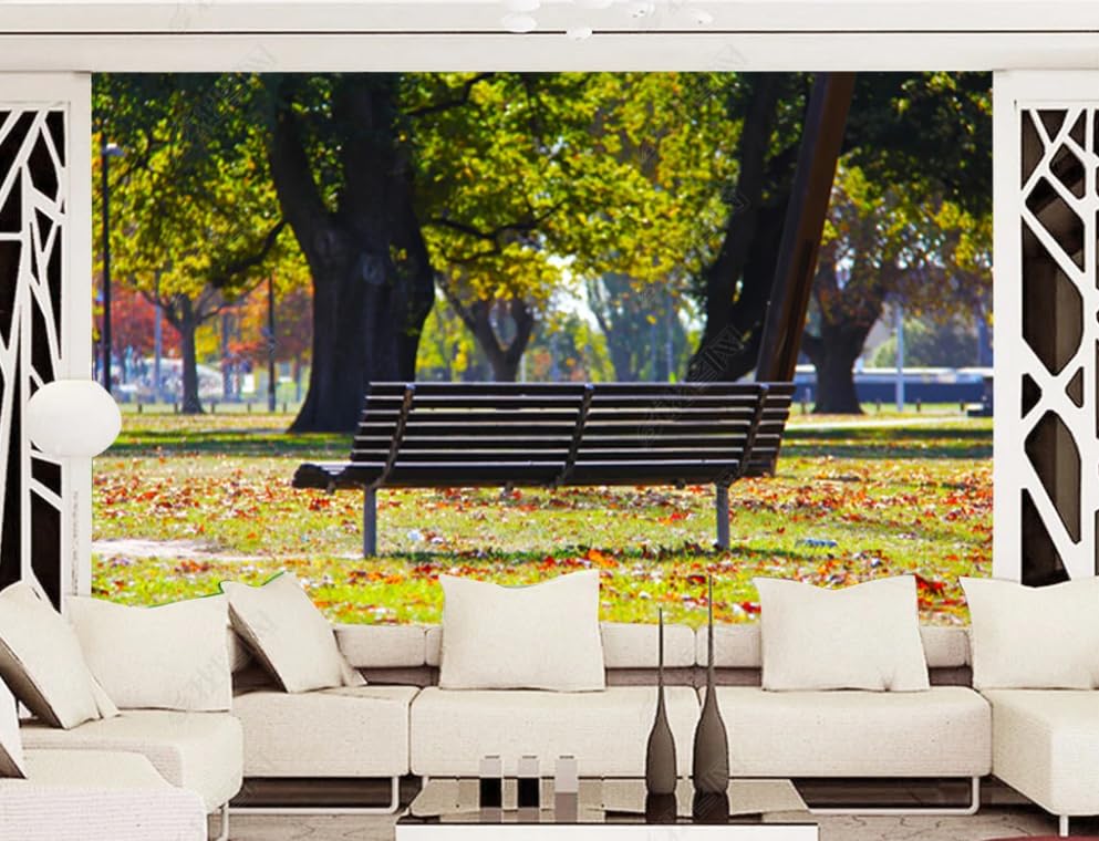 Papier peint intissé paysage de jardin pour agrandir un salon et masquer les défauts muraux