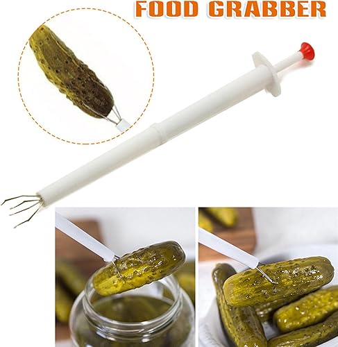 Miniatura 3 de Pickle Pickle Pickle, 4 piezas de herramienta de agarre de pepinillos, tenedor para cocina, alimentos, pimienta, oliva, garras de acero inoxidable,