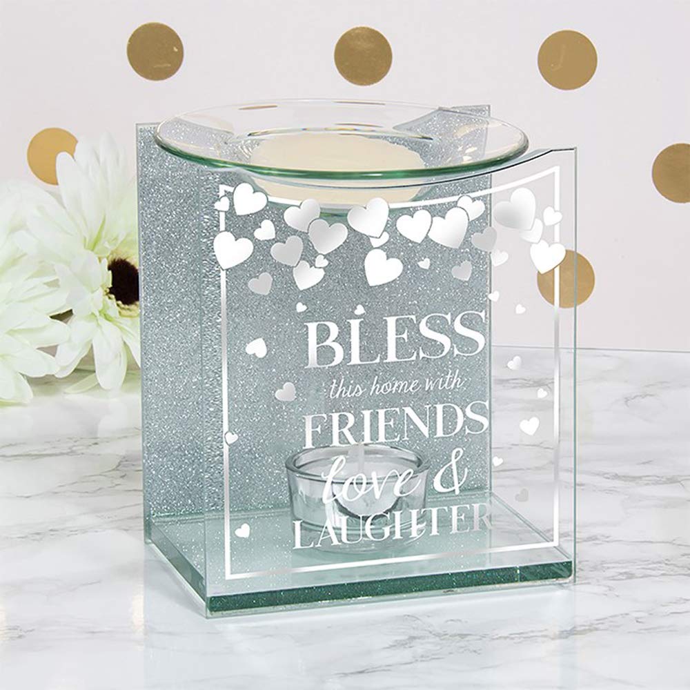 lesser and pavey LP46911 Sentiments Friends Design Wax Warmer | Multi-color, Clear