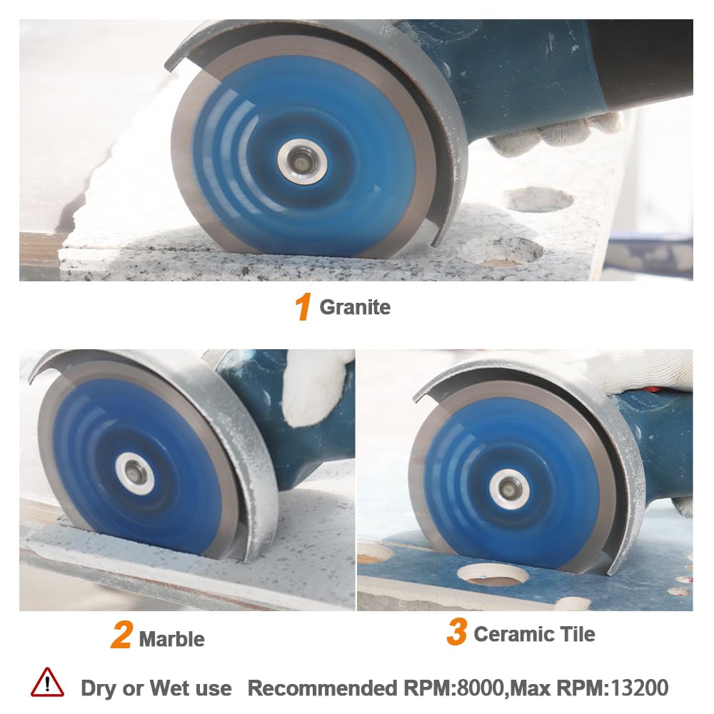 Diamond Core Drill Bit Set - BRSCHNITT 10pcs Tile Hole Saw Kit Diamond for Porcelain Tile Ceramic Marble Granite Drilling,Finger Chamfer Bit