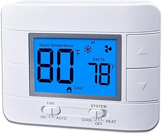 Non Programmable Thermostat for Home - Multi Stage 2H/2C,...