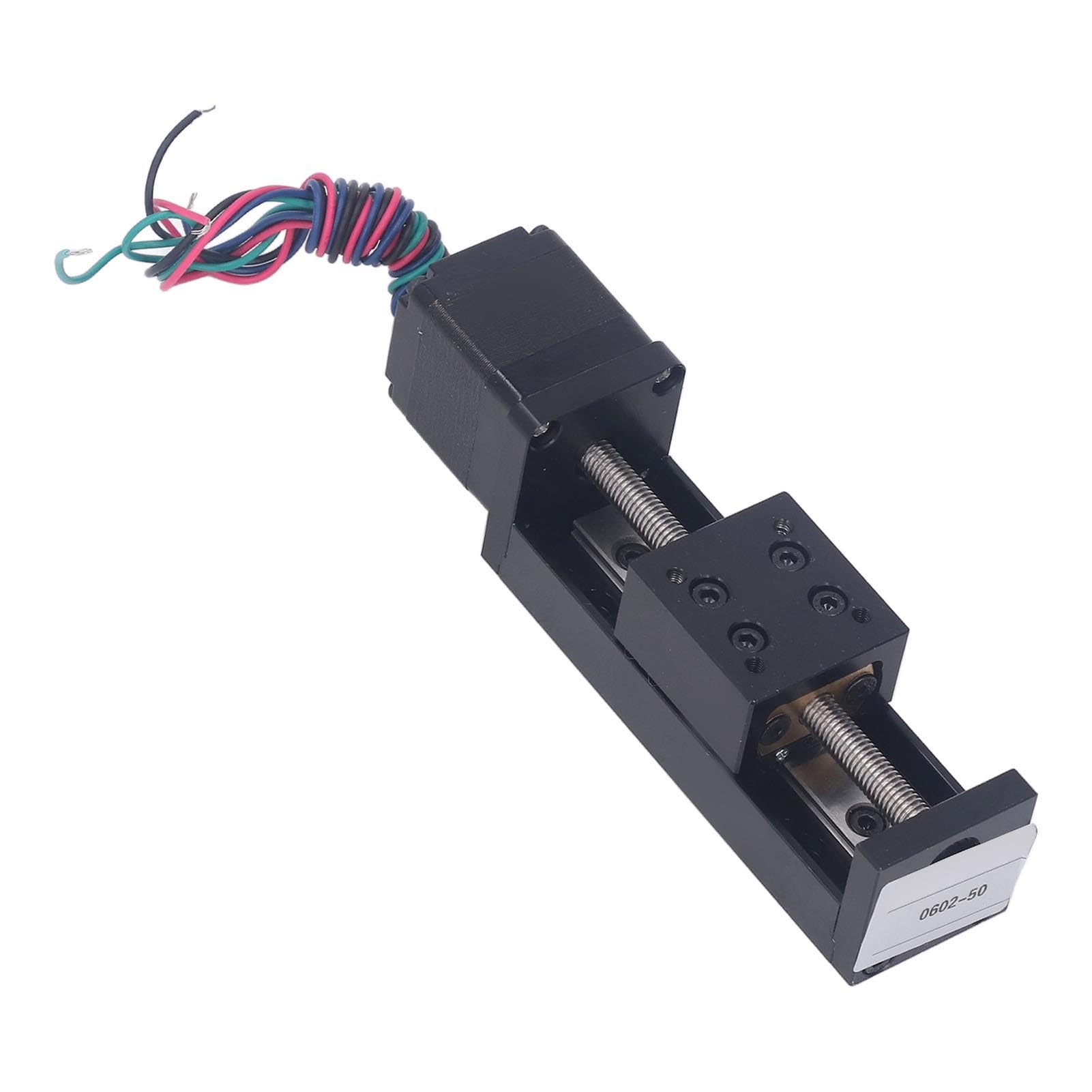 Aramox Mini Actionneur de Glissière de Guidage de Rail Linéaire à Course de 50 Mm, étage X Y Z en Alliage avec Moteur Pas à Pas 28 pour Pièces de Routeur CNC, Guide de Mouvement de Haute Précision