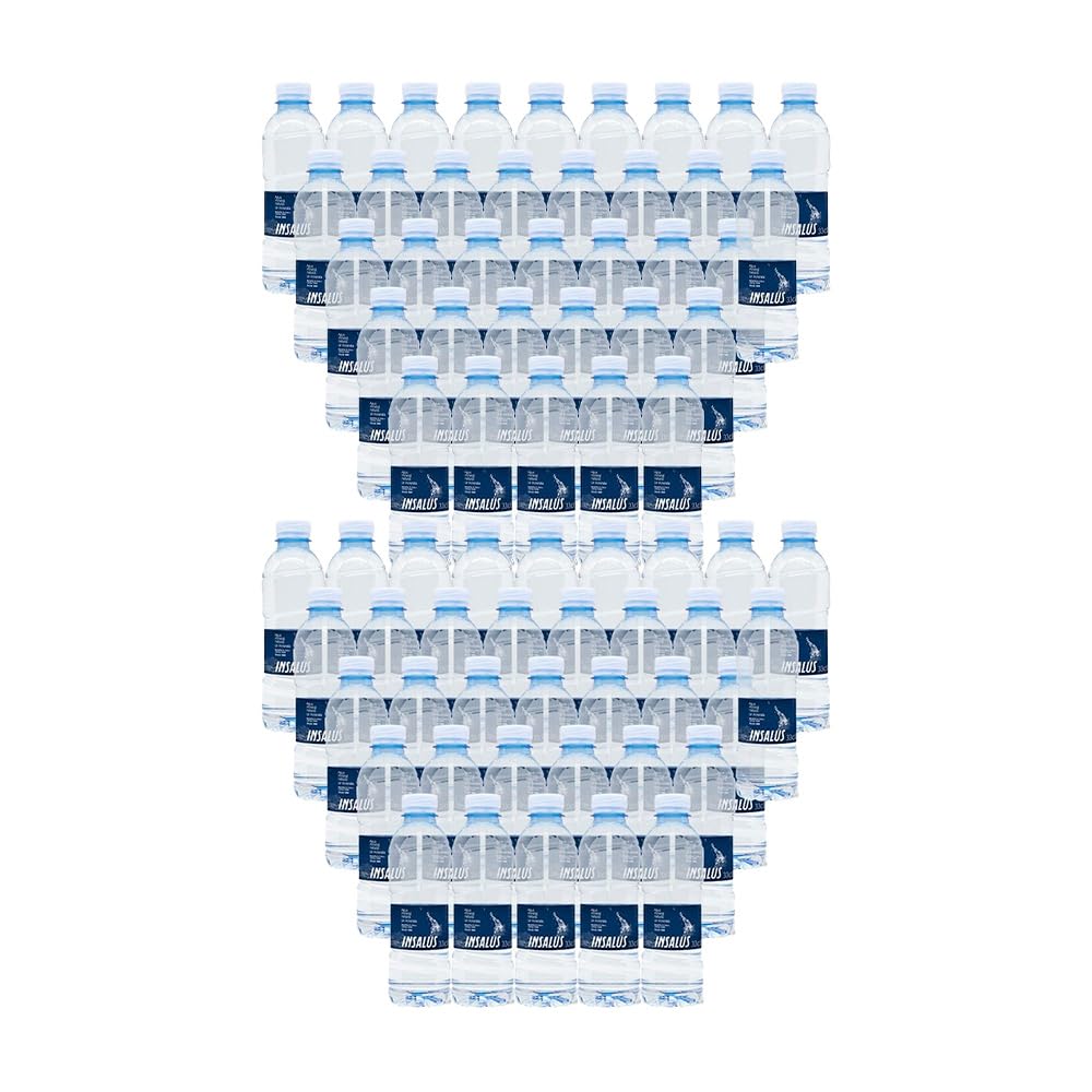 Agua Mineral Natural Insalus 330 ml – Pack 70 Botellas (2 packs de 35 botellas, 23,1 Litros) – Bajo Sodio, pH 7,4, Sin Gas – Ideal para Llevar, Oficina y Eventos