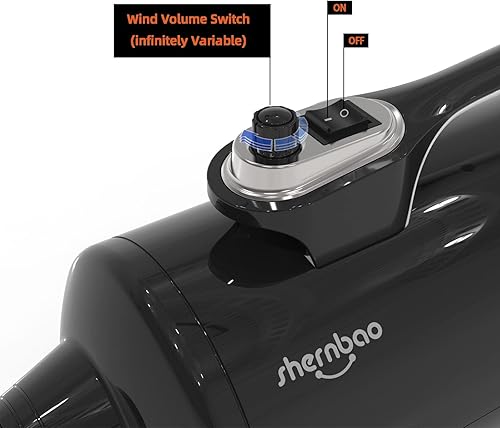 Miniatura 3 de Secador de perros de alta velocidad profesional para el aseo de mascotas para perros y mascotas, soplador de secado de pelo 6.0HP (DHD-2400T)