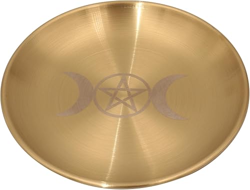 Amitofo Plato ritual ideal para uso en altar, uso ritual, quemador de incienso, cuenco para manchas, cuenco de decoración, cuenco de oferta (luna