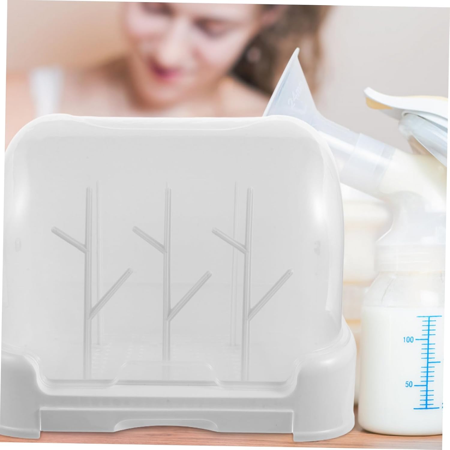 1Set Bottle Drying Rack Quick Drainage Design Space-Saving Countertop Organizer for Bottles Nipples Cups Versatile Accessories Storage Large with Drain Supports