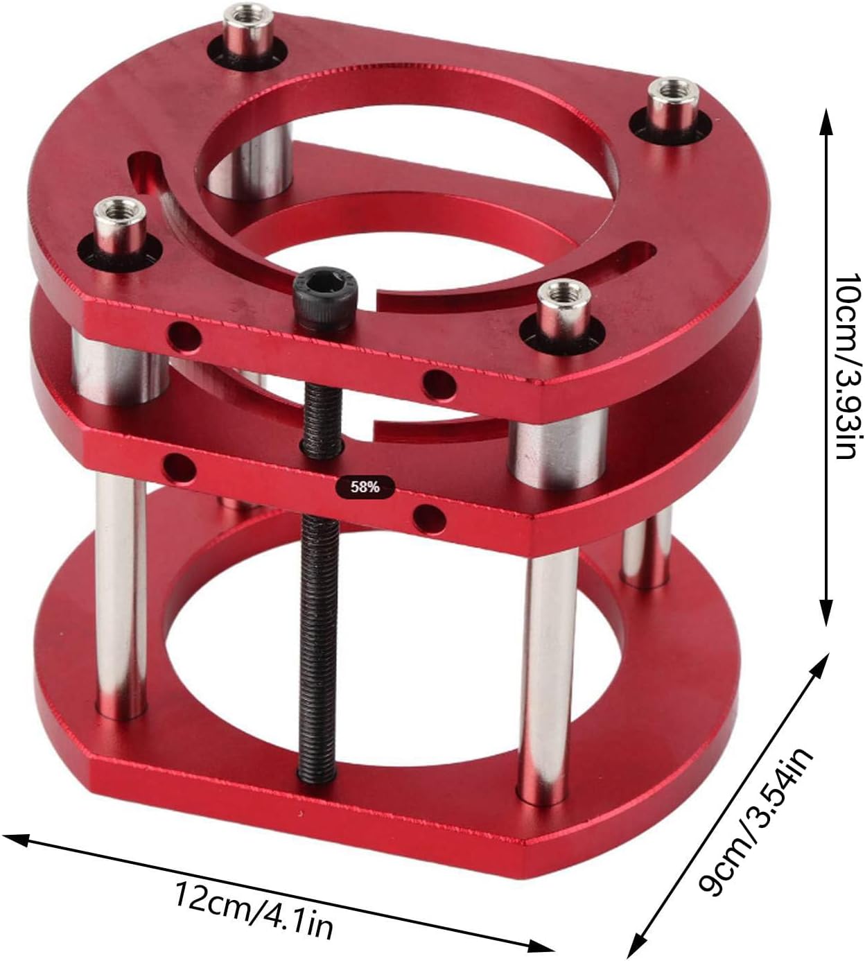 Router Base, Aluminum Alloy Stainless Steel 4 Jaw Clamping, Router Table Lifting System Base, for Small Trimming Machines Small Gong Machine
