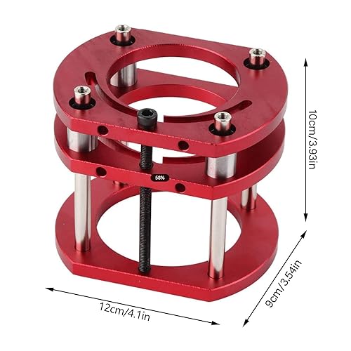 Miniatura 2 de ViaGasaFamido Router Lift 4 Jaw Lifting Jack Plataforma de sujeción Sistema de elevación de mesa de enrutador (rojo)