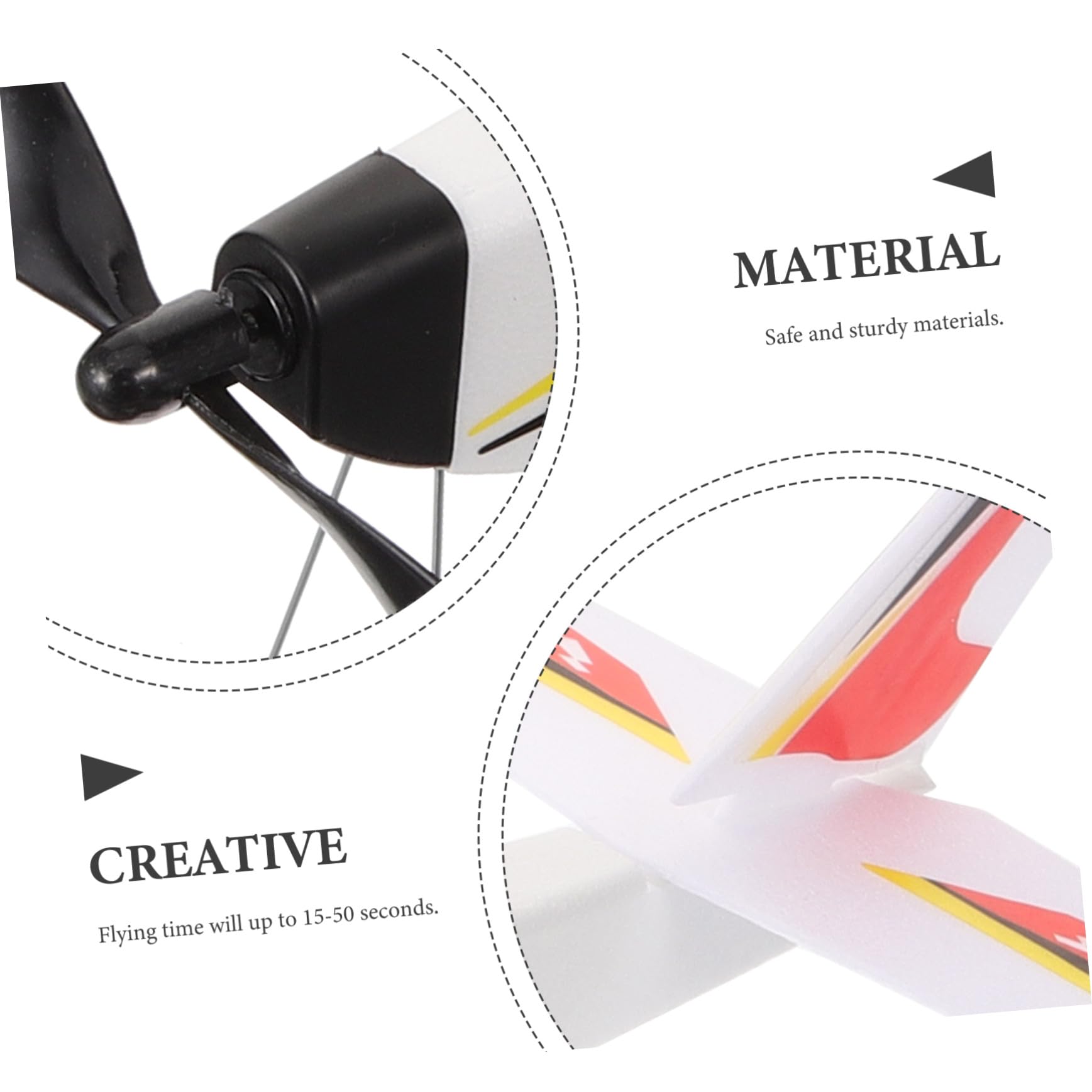 Avion à Élastique en Écume pour Garçon et Filles, Jouet Volant DIY, Améliore la Coordination Œil-Main, pour Jeux en Extérieur et Fêtes d'anniversaire Style Aléatoire