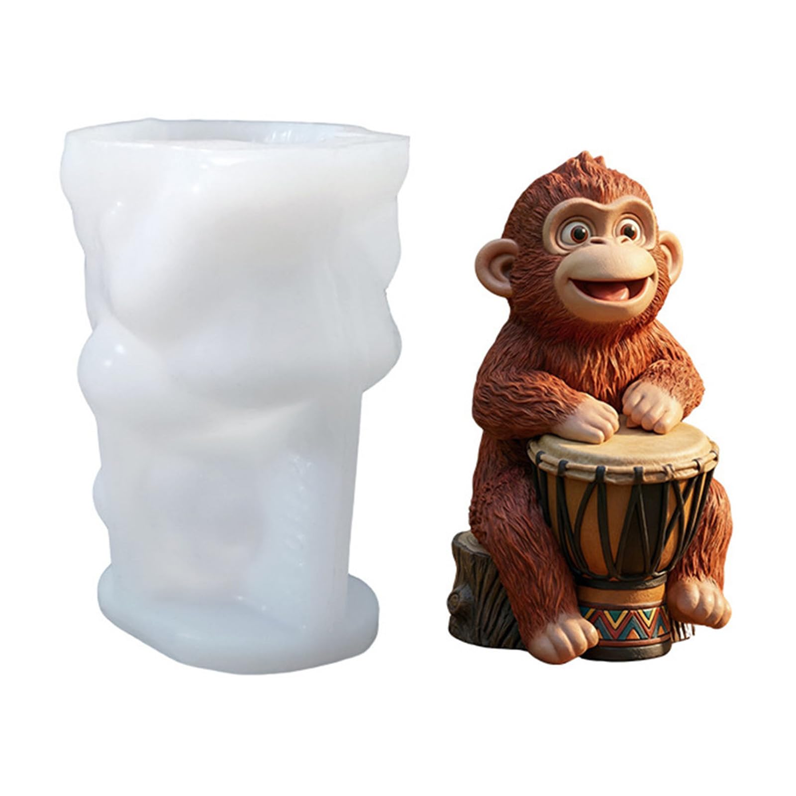 hogtnd Animal Candle Mould Food Grade Resin Bear Rabbit Shape for Safe Candle Making