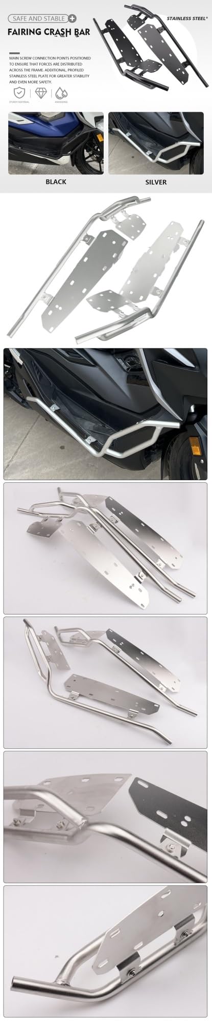 Paraurti Protezione Motore Per Moto - In Acciaio Per Royal Enfield Classic 500 E 350 - Barra Di Sicurezza