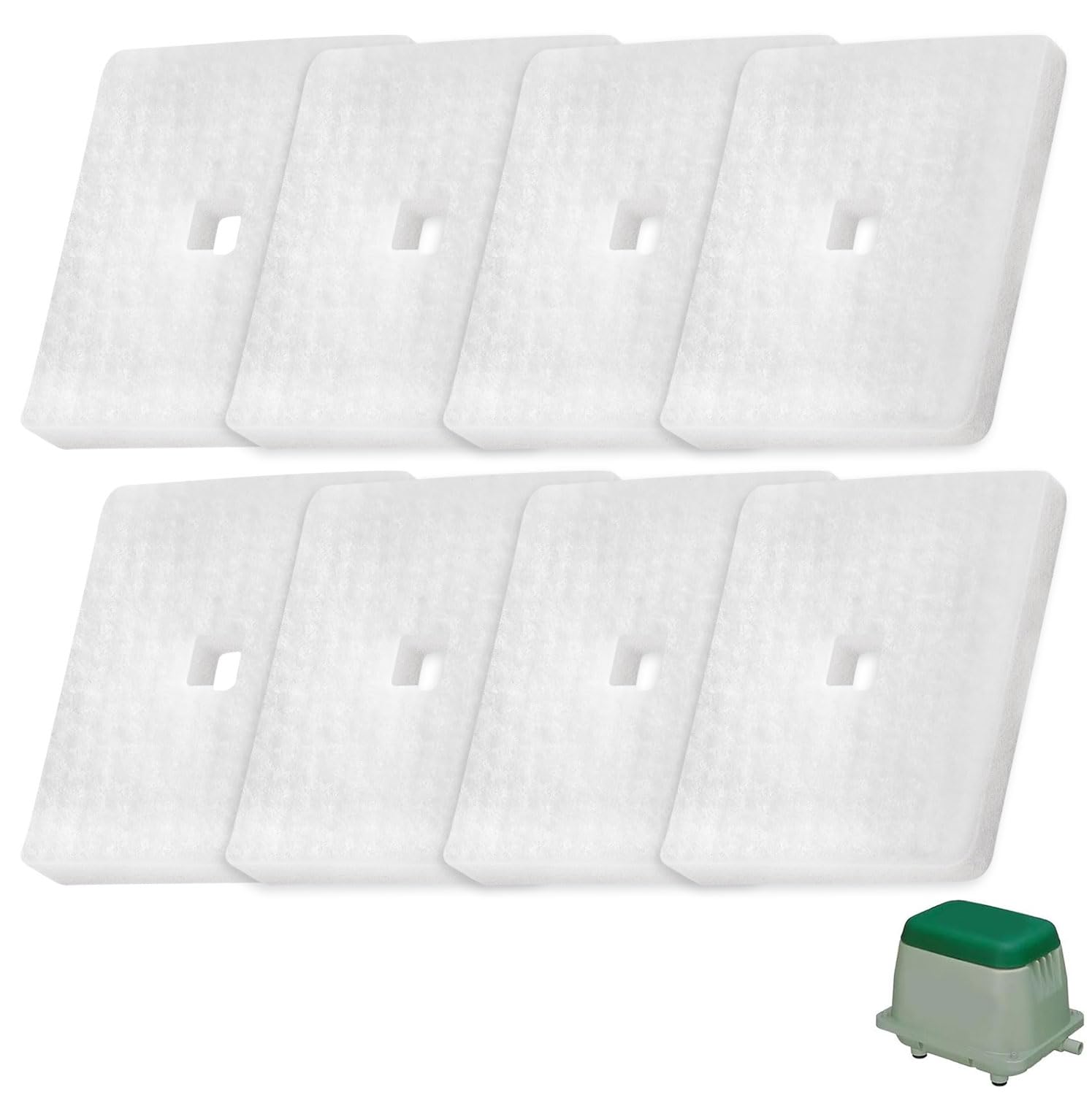 Karbay 8 Pack Upgraded Air Filter for Hib-Low HP 60 & HP 80 Septic Air Pump, Also fits HP-80-0117, HP-80-0110, HP-60-xxxx and HP-80-xxxx - Air Filter Replacement