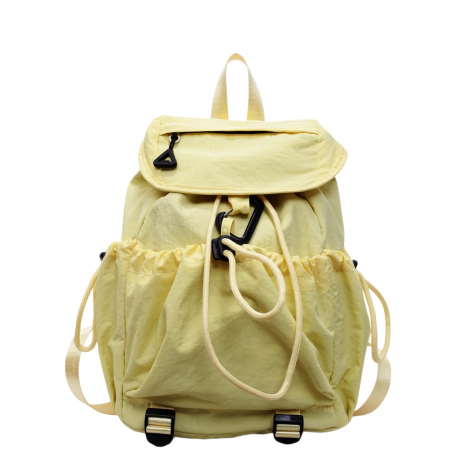 Zaino Da Viaggio A Cordone In Nylon Fold Flap Daypack Con Tasche Laterali Per Viaggi All'aperto Giornalieri Scolastici-purple-30cmx20cmx13cm