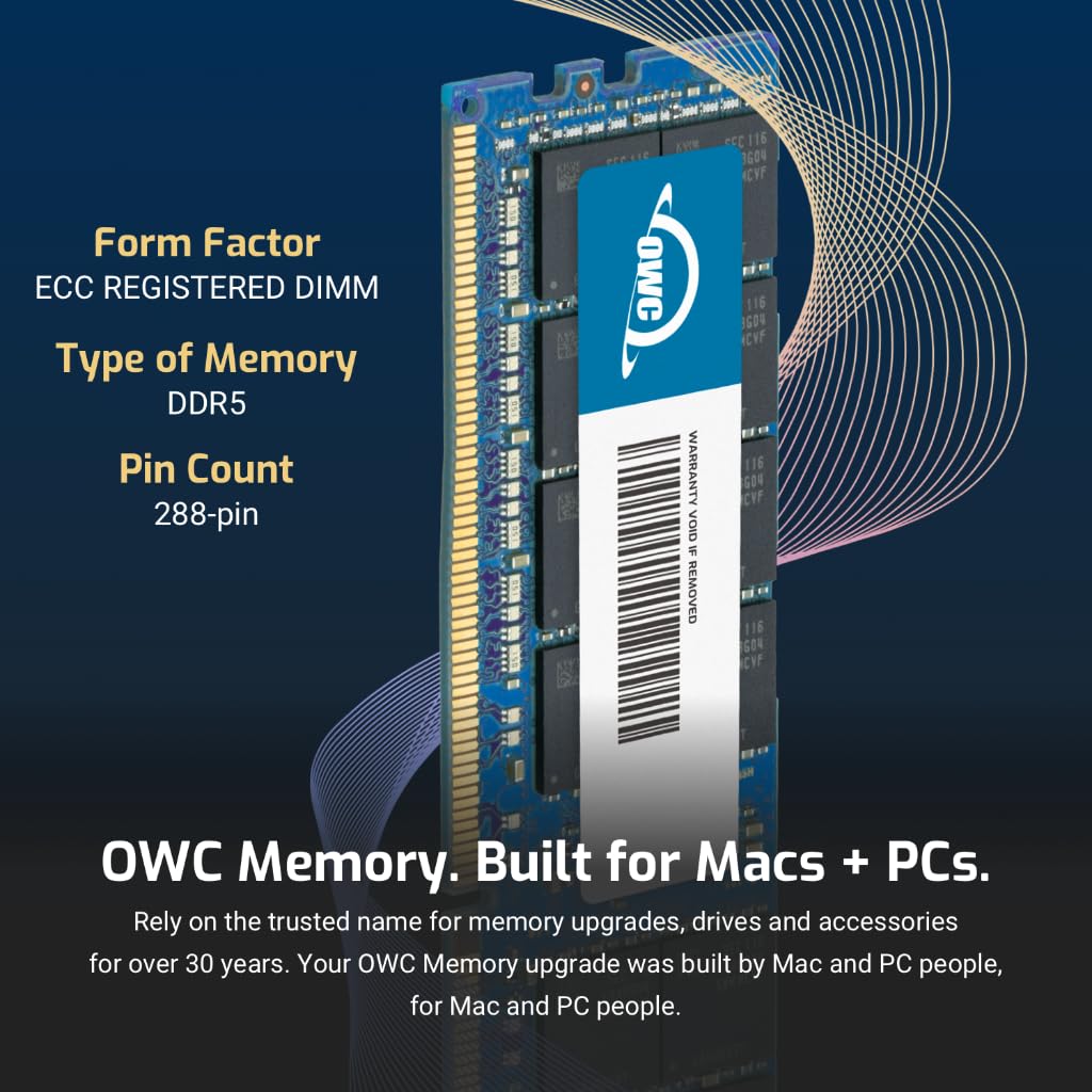 OWC 32GB DDR5 5600 PC5-44800 CL46 2Rx8 288-pin 1.1V ECC Registered