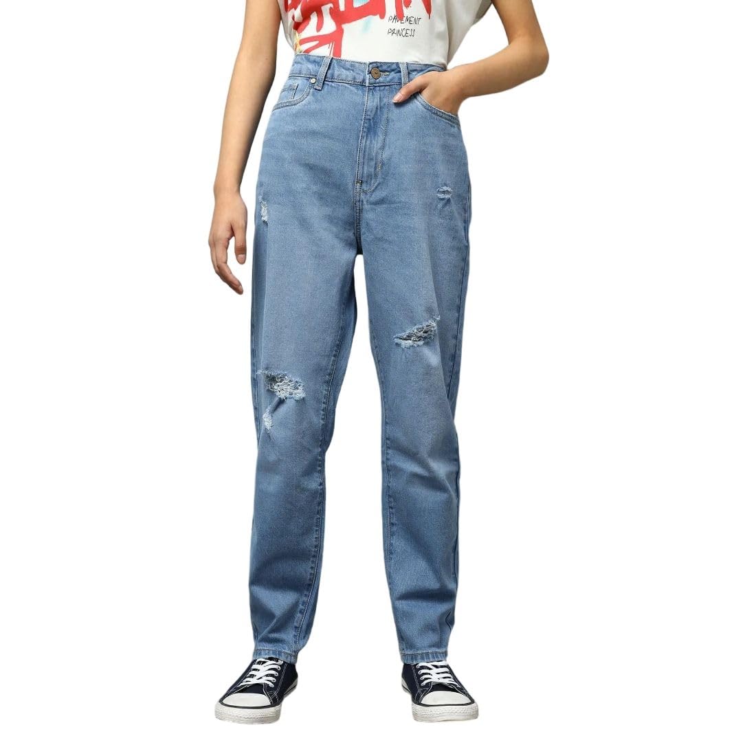 flying machine Women's Mom Fit Jeans| Solid | High Rise | Stretchable | Jeans for Woman-picture-32