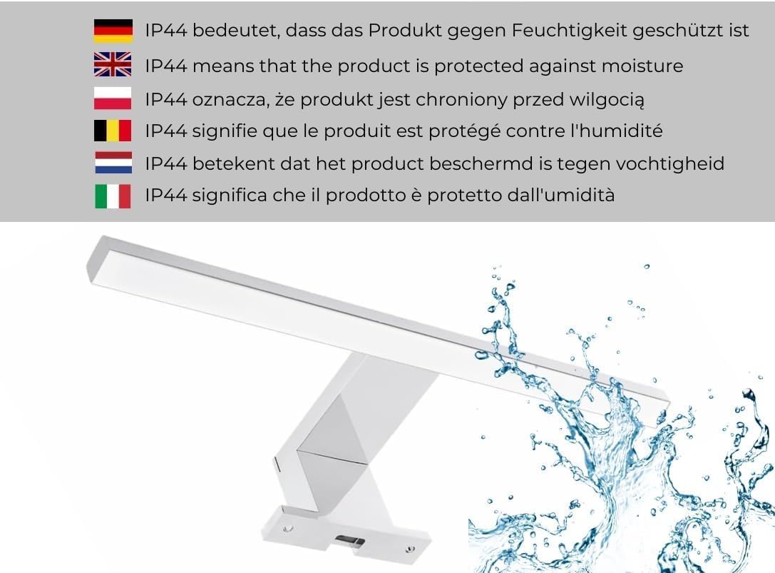 Specchio Bagno con Luce da Parete Sonoma A: 70 cm x L: 60cm con Mensola - Specchio da Bagno LED Retroilluminato con Ripiani, IP44 Impermeabile la Toilette Riflesso LED 4000 K