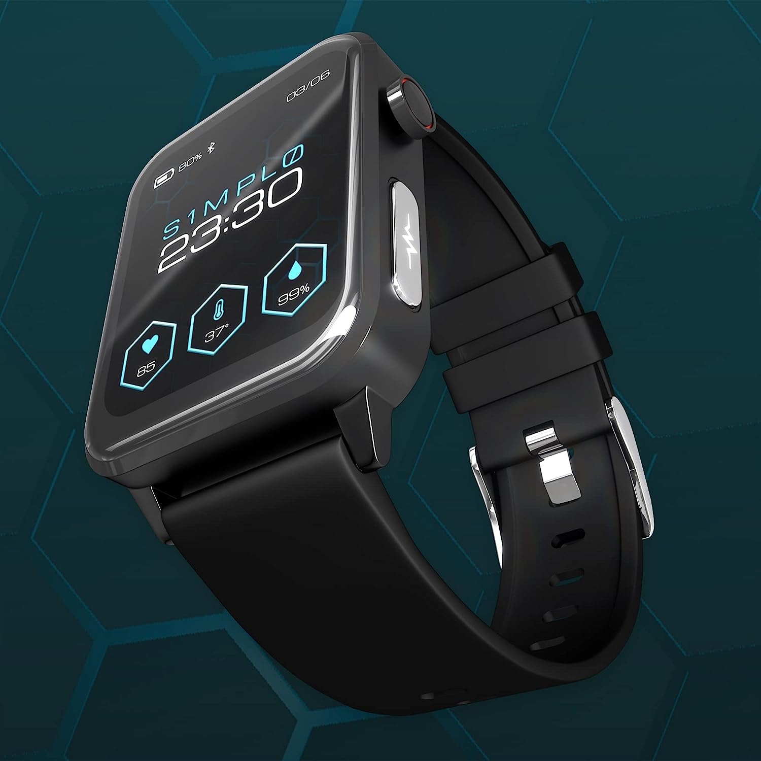 S1MPL0 - Smartwatch para Hombre y Mujer Monitor de Salud y Forma física | Reloj portátil para ECG y PPG Esfigmomanómetro Tensión Arterial Temperatura Corporal Podómetro de muñeca | batería Duradera