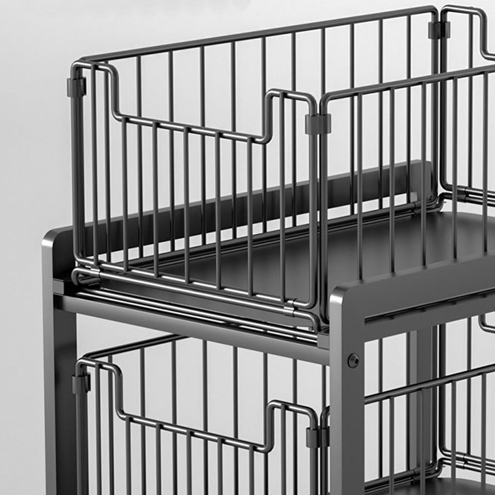 Organizador de 2 niveles para debajo del fregadero, armario de cocina, estante de almacenamiento para ahorrar espacio, estante de baño con cajón extraíble deslizante, cesta de encimera