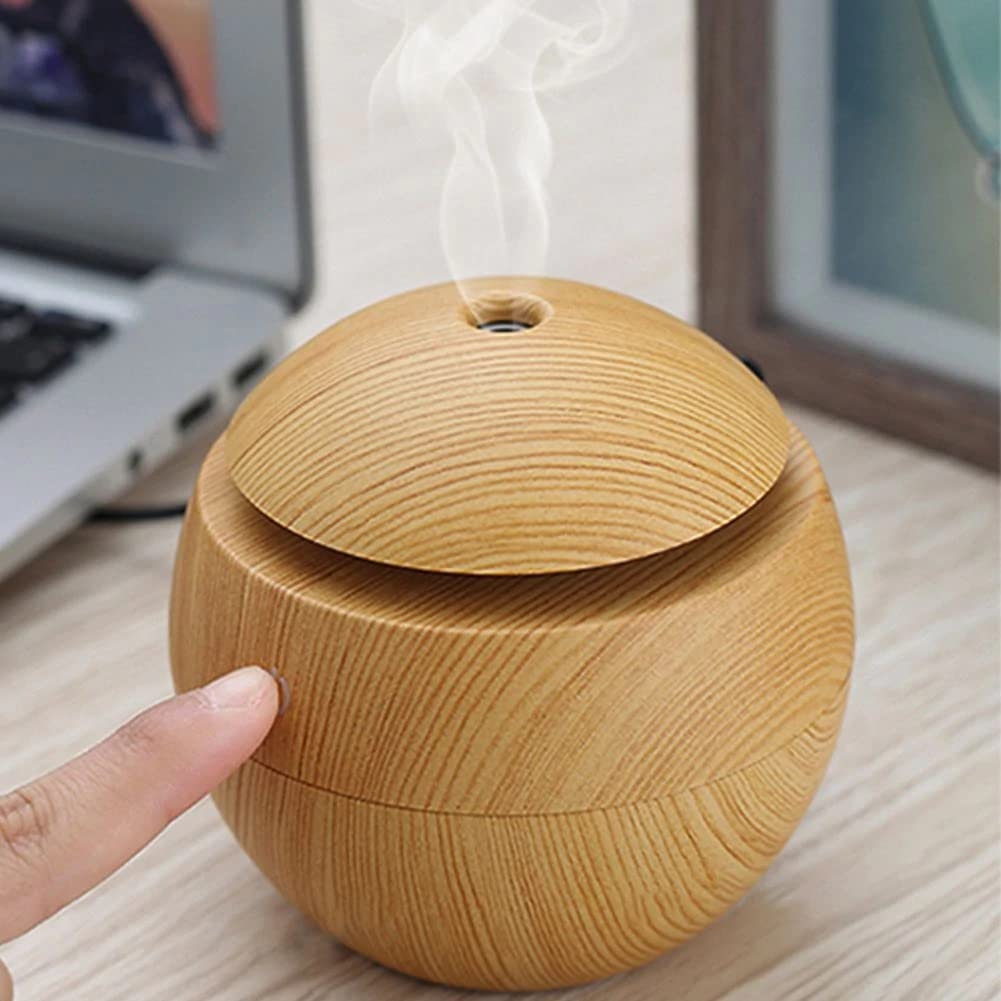 Retoo Aroma Diffuser 150ml, Luftbefeuchter Aromatherapie, Aromatherapie Öle Ultraschall mit LED Licht, Ätherische Öle Diffuser, elektrische Duftlampe für Büro, Schlafzimmer, Spa-Gelb