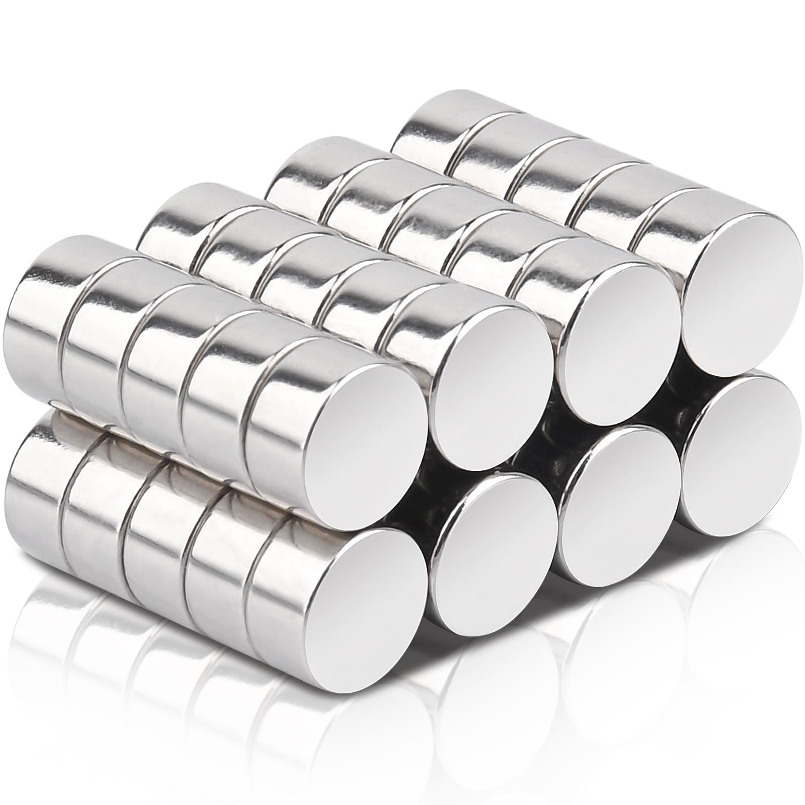40 Pcs Round Strong Magnets, 6 mm x 3 mm Mini Magnet for Fridge, Small Craft Magnets for Whiteboard, Neodymium Magnet Strong for DIY, Photos, Tools